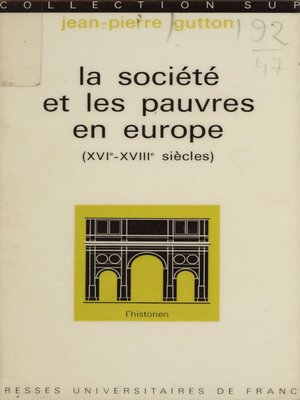 cover image of La société et les pauvres en Europe (XVIe-XVIIIe siècles)